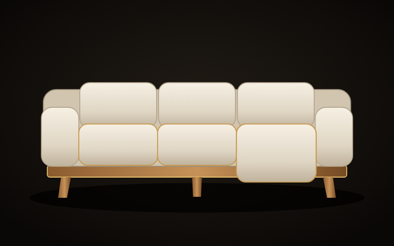 Danish Oak and Bouclé Lounge
